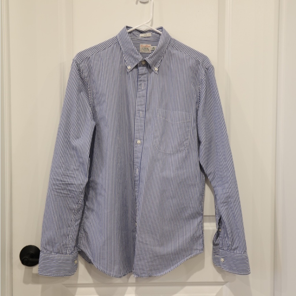 Classic Blue Striped Men's Shirt